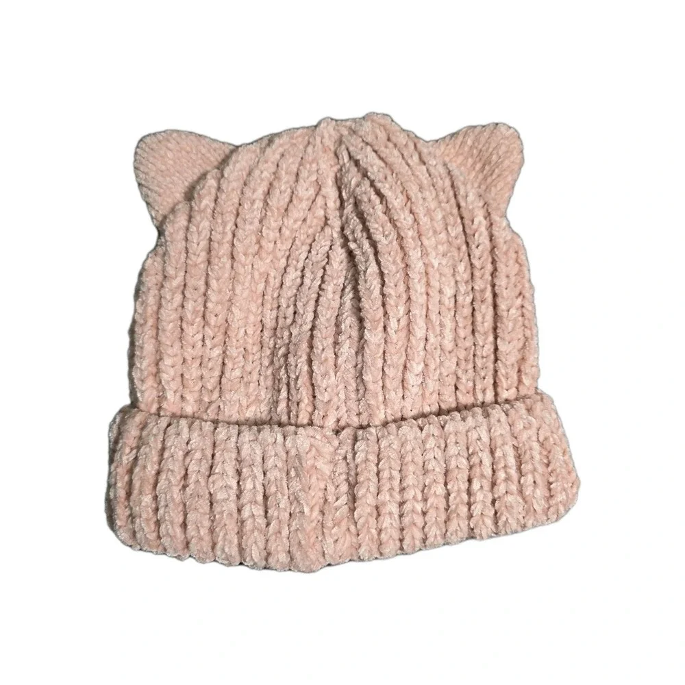 Elli by Capelli Pink Kitty Cat Winter Hat With Ears Girls‎ Youth Size M/L